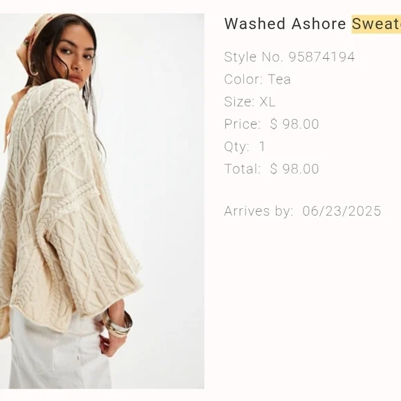 Free People Washed Ashore Sweater - Picture 5 of 5